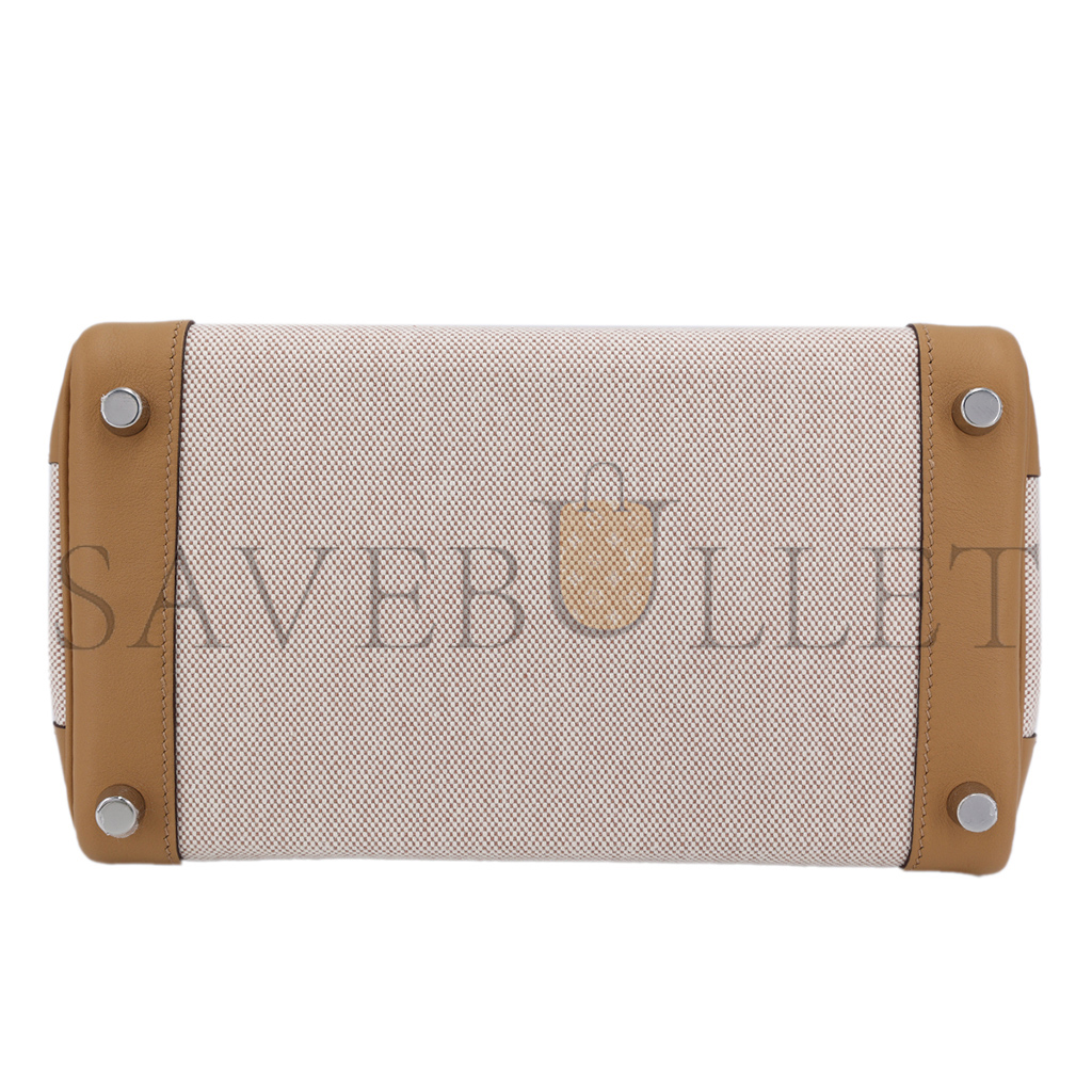 H**mes master birkin 30 swift canvas biscuit silver buckle h082686cka6 (30*23*15cm)